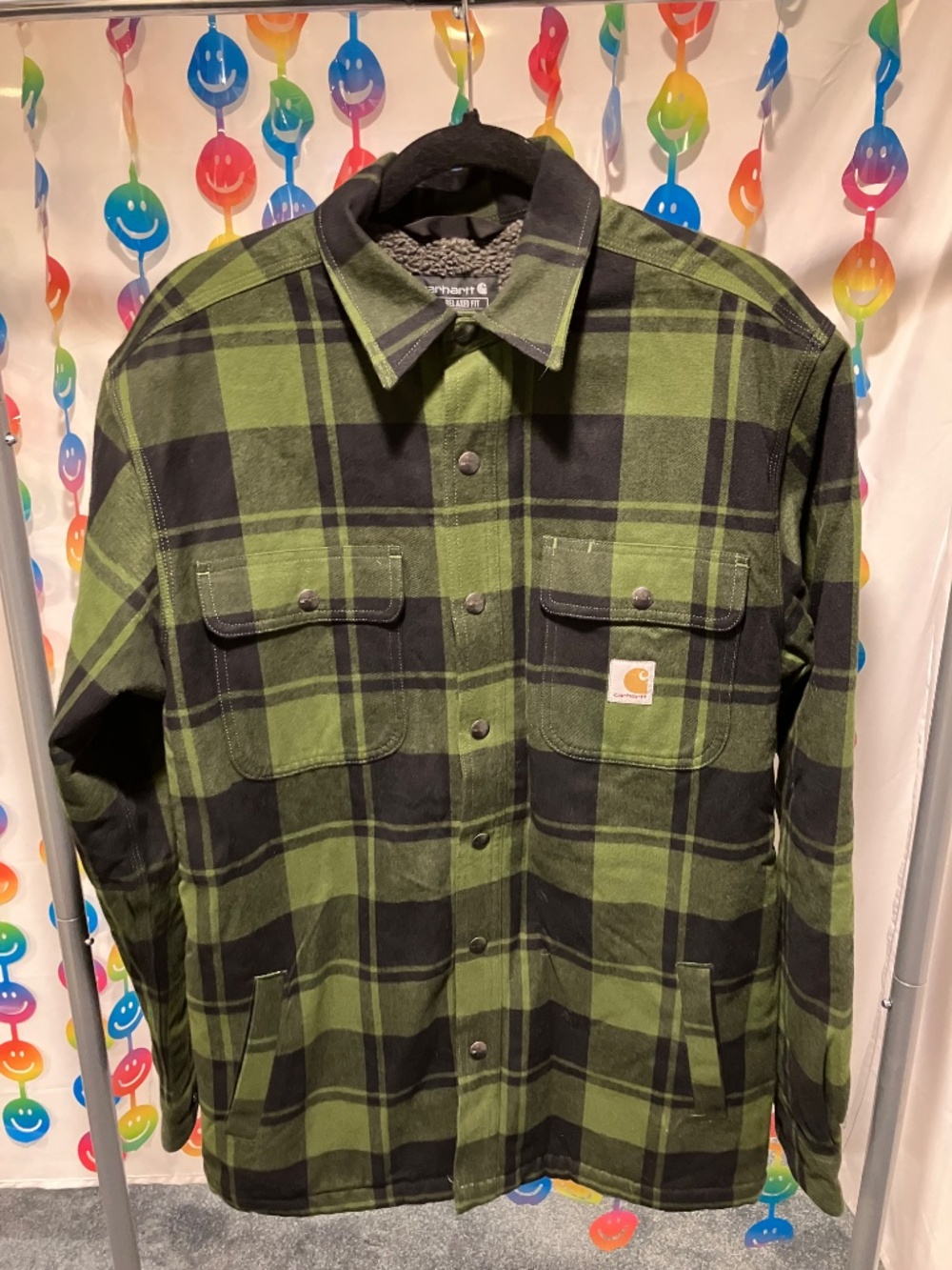 Carhartt Relaxed Fit Flannel Sherpa-Lined Shirt Jacket - Picture 2 of 14